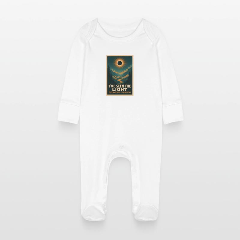 Licht verschwindet | Eclipse Baby Bio-Schlafanzug mit Kratzhandschuhen