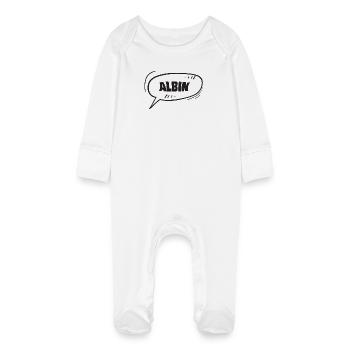 Albin - Baby Organic Sleepsuit with Scratch Mitts - white - Front