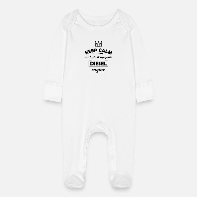 Sport automobile diesel - Grenouillère bio avec gants Bébé - blanc
