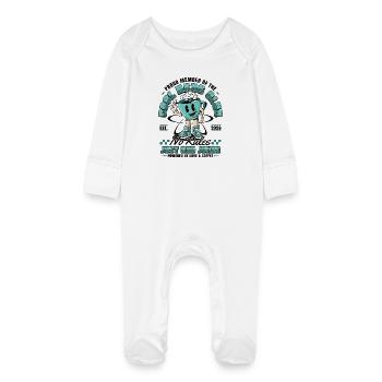 Fête des pères cadeau 2026 - Club des papas cool - Grenouillère bio avec gants Bébé - blanc - Devant