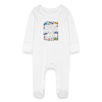 Développeur de jeux Je crée des boutons Développeur logiciel - Grenouillère bio avec gants Bébé - blanc - Devant
