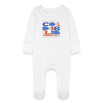 Club des papas cool - Cadeau de la fête des pères des papas - Grenouillère bio avec gants Bébé - blanc - Devant