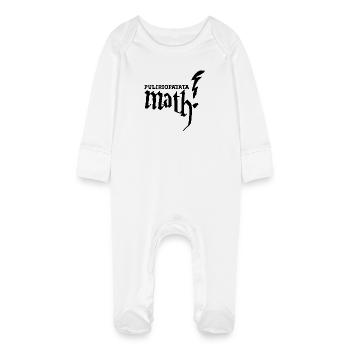 Puliriopatata Math et Tempête - Grenouillère bio avec gants Bébé - blanc - Devant