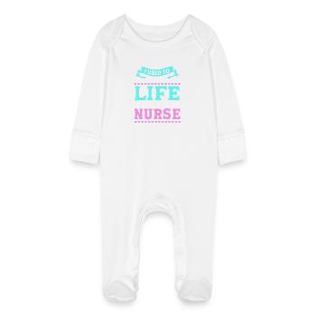 Emergency Nurse - Baby Organic Sleepsuit with Scratch Mitts - white - Front