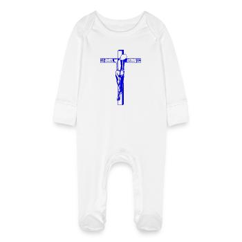 Conception Skincross pour les skinheads traditionnels - Grenouillère bio avec gants Bébé - blanc - Devant