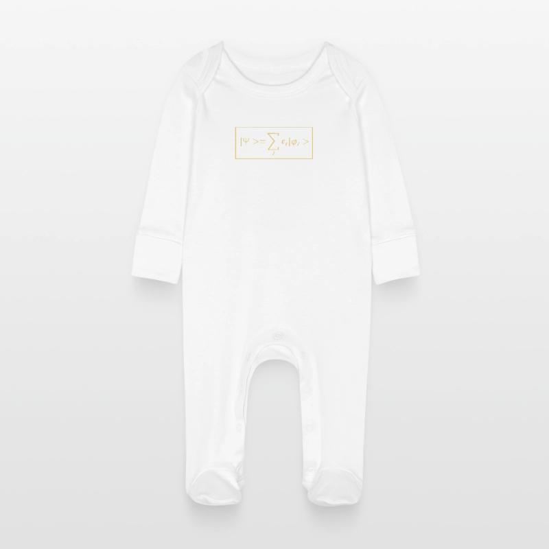 Quantum Physics Quantum Physics Quantum Leap Baby Organic Sleepsuit with Scratch Mitts