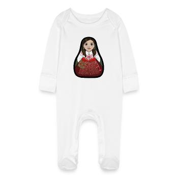 Kulla aus Erz - Baby Bio-Schlafanzug mit Kratzhandschuhen - Weiß - Vorne