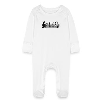 GIB DIE NOTE - Baby Bio-Schlafanzug mit Kratzhandschuhen - Weiß - Vorne