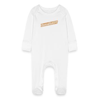 Düsseldorf - because it's your city! - Baby Organic Sleepsuit with Scratch Mitts - white - Front