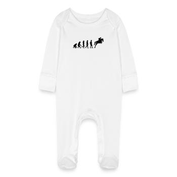 Reiter Evolution - Baby Bio-Schlafanzug mit Kratzhandschuhen - Weiß - Vorne