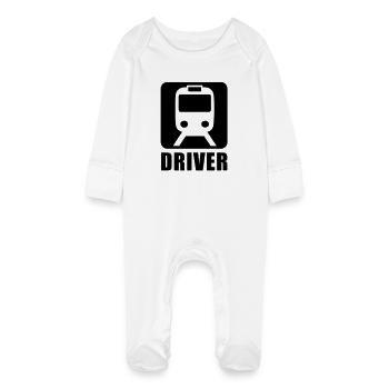 Métro pilote - Grenouillère bio avec gants Bébé - blanc - Devant