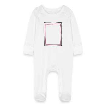 Rahmen Bilderrahmen - Baby Bio-Schlafanzug mit Kratzhandschuhen - Weiß - Vorne