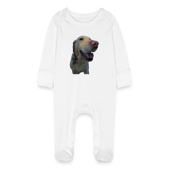 Clipped image 20241021 091816 - Baby Bio-Schlafanzug mit Kratzhandschuhen - Weiß - Vorne