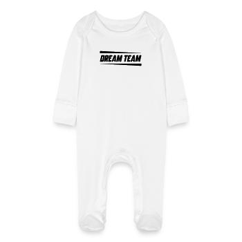 Équipe de rêve Mannschaft - Grenouillère bio avec gants Bébé - blanc - Devant