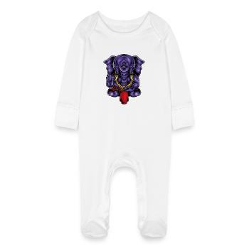Ganesha - Grenouillère bio avec gants Bébé - blanc - Devant