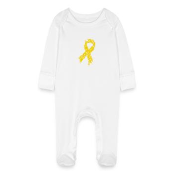 Thé jaune bonecancer - Grenouillère bio avec gants Bébé - blanc - Devant