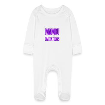 Véritable Mamou les autres sont des imitations ! - Grenouillère bio avec gants Bébé - blanc - Devant