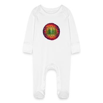Forêt Nature Épicéa Conifères Forêt Arbres Arbre - Grenouillère bio avec gants Bébé - blanc - Devant
