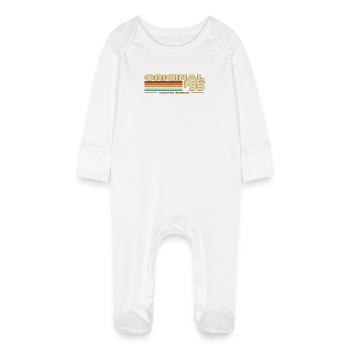 1995 - Baby Organic Sleepsuit with Scratch Mitts - white - Front