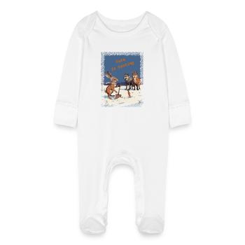 L’épreuve du destin - Grenouillère bio avec gants Bébé - blanc - Devant