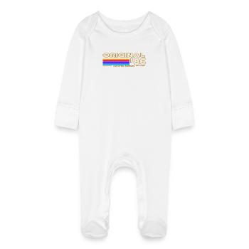 1986 - Baby Organic Sleepsuit with Scratch Mitts - white - Front