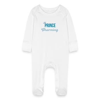 Prince - Baby Organic Sleepsuit with Scratch Mitts - white - Front