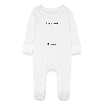 Front d’Eiserne - Drei Pfeile - Grenouillère bio avec gants Bébé - blanc - Devant