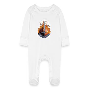Renaître de ses cendres – Phoenix, Warrior Sword Art - Grenouillère bio avec gants Bébé - blanc - Devant