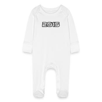 2015 - Baby Organic Sleepsuit with Scratch Mitts - white - Front