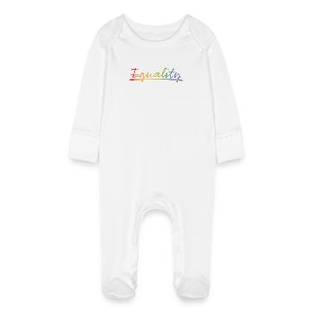 Pride Equality - Baby Organic Sleepsuit with Scratch Mitts - white - Front