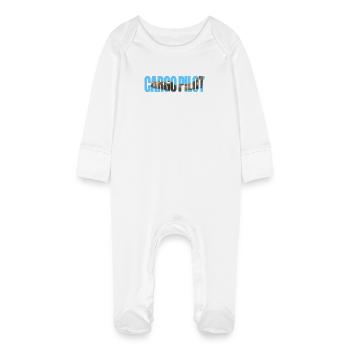 Cargo pilot C-123 - Baby Bio-Schlafanzug mit Kratzhandschuhen - Weiß - Vorne