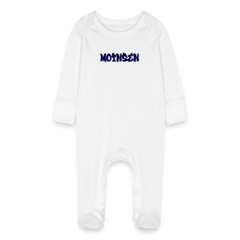 Moinsen (Street Funk) - Baby Organic Sleepsuit with Scratch Mitts - white - Front
