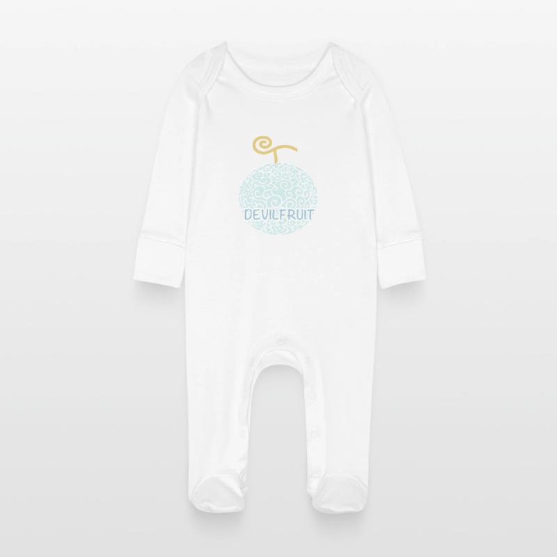 devil-fruit Grenouillère bio avec gants Bébé