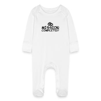 Mission terminée - Grenouillère bio avec gants Bébé - blanc - Devant