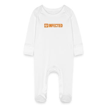 Infected Infects biohazard - Baby Organic Sleepsuit with Scratch Mitts - white - Front