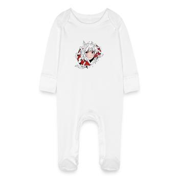 Anime Otaku Koi - Grenouillère bio avec gants Bébé - blanc - Devant