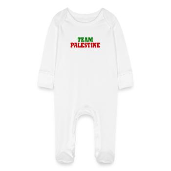 Palestine - équipe de Palestine - Grenouillère bio avec gants Bébé - blanc - Devant