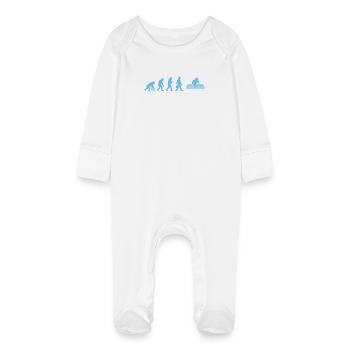 Evolution DJ Groove - Grenouillère bio avec gants Bébé - blanc - Devant