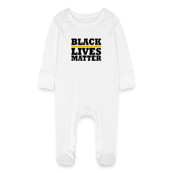 Black Lives Matter - Grenouillère bio avec gants Bébé - blanc - Devant