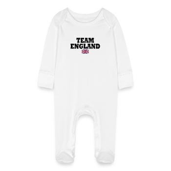 Team england - Grenouillère bio avec gants Bébé - blanc - Devant