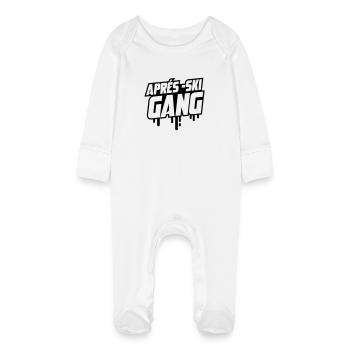 Après-ski course - Baby Organic Sleepsuit with Scratch Mitts - white - Front