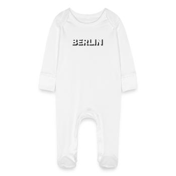 Berlin symbole capitale logo icône lettre texte - Grenouillère bio avec gants Bébé - blanc - Devant