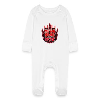 METALHEAD since 1978 - Baby Organic Sleepsuit with Scratch Mitts - white - Front