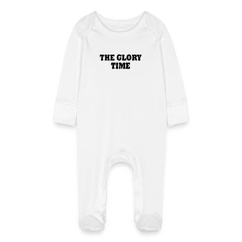 The glory time - Baby Bio-Schlafanzug mit Kratzhandschuhen - Weiß - Vorne