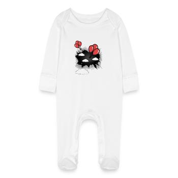 Balloon Celestial Sky Balloons - Baby Organic Sleepsuit with Scratch Mitts - white - Front