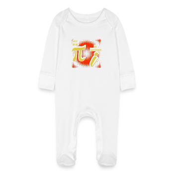 Humour mathématique – Pi vs. nombre imaginaire - Grenouillère bio avec gants Bébé - blanc - Devant