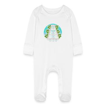 Hydroponics - Baby Organic Sleepsuit with Scratch Mitts - white - Front