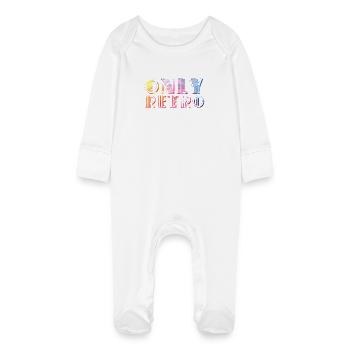 Only retro - Baby Organic Sleepsuit with Scratch Mitts - white - Front