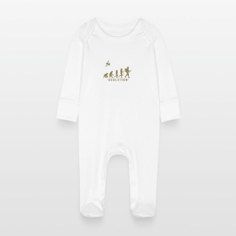 Geocaching evolution Chemise Geolution Grenouillère bio avec gants Bébé
