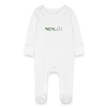 Berlin Skyline Berlin Sights - Baby Organic Sleepsuit with Scratch Mitts - white - Front